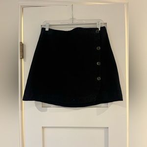 Urban Outfitters black corduroy wrap around skirt